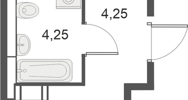 2-комнатная квартира, 43&nbsp;м²