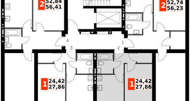 1-к. квартира, 27&nbsp;м²
