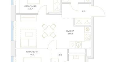 3-к. квартира, 59&nbsp;м²