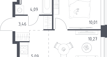 2-к. квартира, 32&nbsp;м²