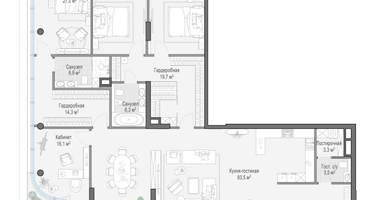 4-к. квартира, 241 м²