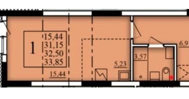 Студия, 32&nbsp;м²