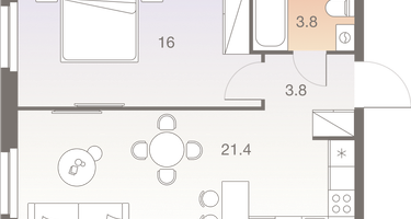 2-к. квартира, 45&nbsp;м²