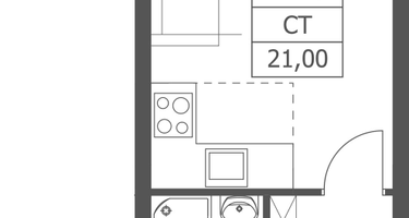 Студия, 21 м²