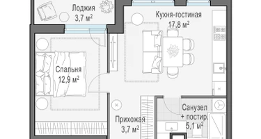 2-к. квартира, 41&nbsp;м²