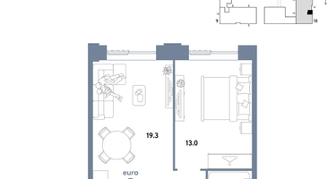 2-к. квартира, 39&nbsp;м²