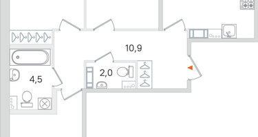 3-к. квартира, 77&nbsp;м²