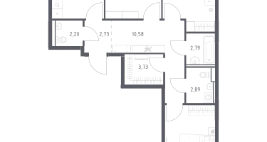 3-к. квартира, 77&nbsp;м²