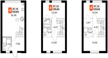 4-к. квартира, 125&nbsp;м²