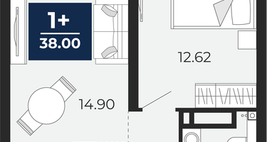 1-к. квартира, 36 м²