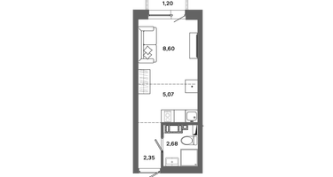 Студия, 18&nbsp;м²
