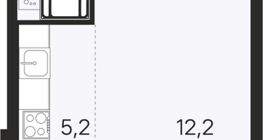 Студия, 26 м²