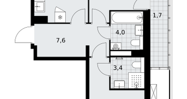 2-к. квартира, 61&nbsp;м²