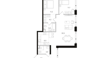 2-к. квартира, 78 м²