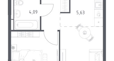 Студия, 35&nbsp;м²