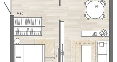 2-к. квартира, 44&nbsp;м²
