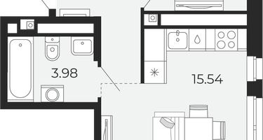 1-к. квартира, 37&nbsp;м²