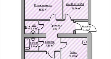 3-к. квартира, 89&nbsp;м²