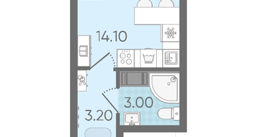 Студия, 20&nbsp;м²