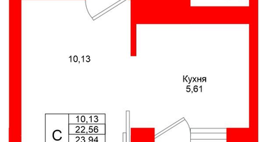 Студия, 23 м²