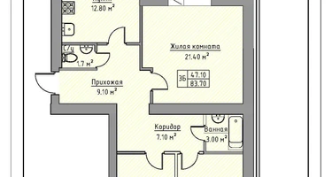 3-к. квартира, 83 м²