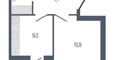 1-к. квартира, 36&nbsp;м²