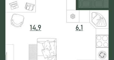 Студия, 28&nbsp;м²