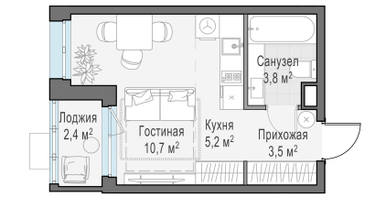 Студия, 23&nbsp;м²