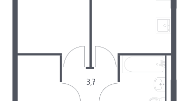 1-к. квартира, 31&nbsp;м²