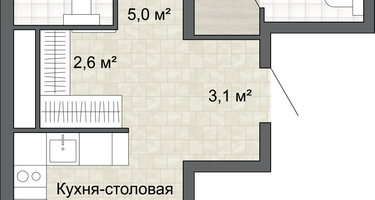 2-к. квартира, 65 м²