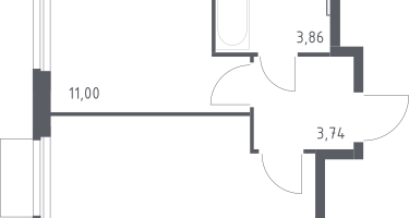 1-к. квартира, 33&nbsp;м²