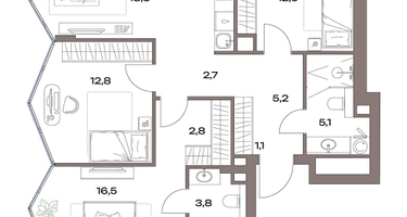 4-к. квартира, 80&nbsp;м²