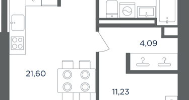 1-к. квартира, 50&nbsp;м²