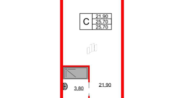 Студия, 25&nbsp;м²