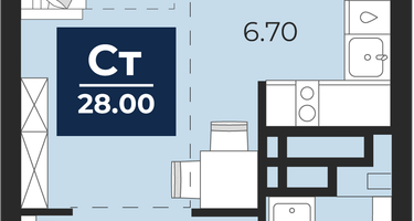 Студия, 26&nbsp;м²