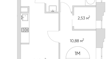 1-к. квартира, 37 м²