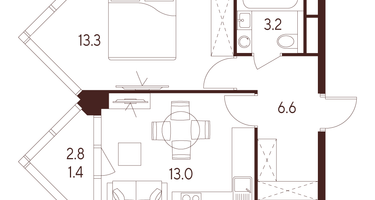 Студия, 37&nbsp;м²