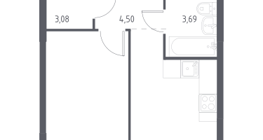 1-к. квартира, 35&nbsp;м²