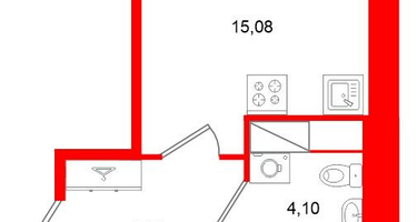 1-к. квартира, 34&nbsp;м²