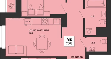 3-к. квартира, 70&nbsp;м²