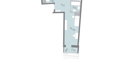 2-к. квартира, 64&nbsp;м²