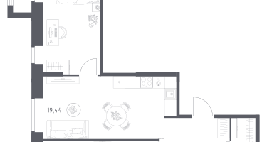 2-к. квартира, 69&nbsp;м²