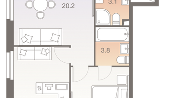 3-к. квартира, 56&nbsp;м²