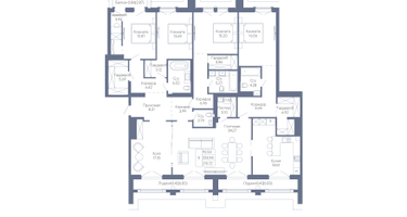 5-к. квартира, 215 м²