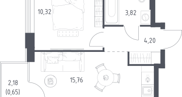 Студия, 34&nbsp;м²