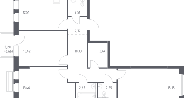 3-к. квартира, 79&nbsp;м²