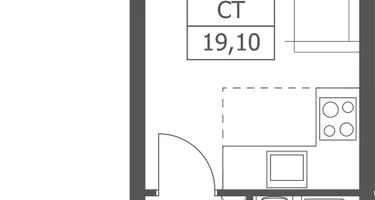 Студия, 19&nbsp;м²