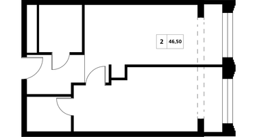 2-к. квартира, 46 м²