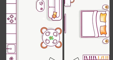 1-к. квартира, 38 м²