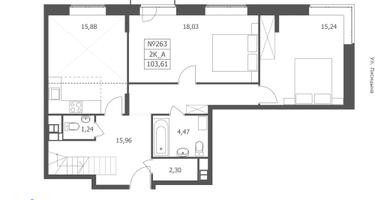 3-к. квартира, 103 м²